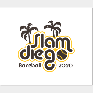 Slam Diego, Retro - White Posters and Art